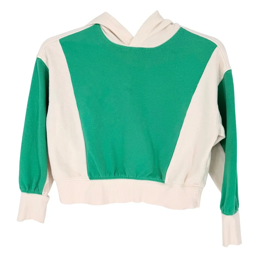 Old Navy 2024 Girls Vintage Oversized Color-Block Hoodie Beginners Luck Size M